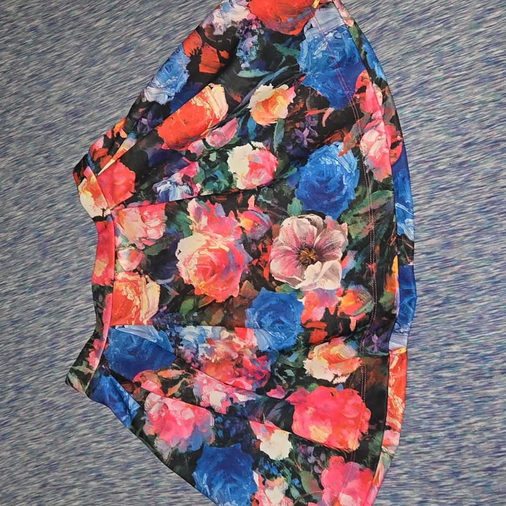 Express Women's Floral Print Pleated Mini Skirt Size XS
